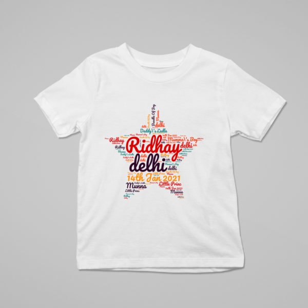 Kids Custom Name Word Art T-Shirts