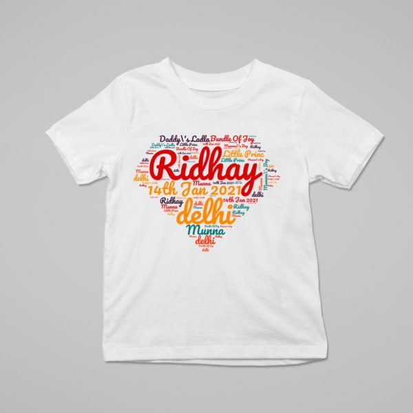 Kids Custom Name Word Art T-Shirts