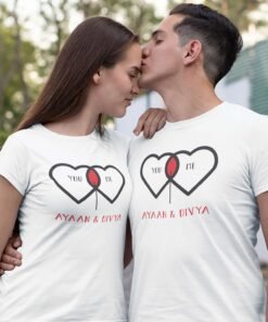 Personalised Couple T-Shirts for Pre-Wedding Photoshoots & Anniversary