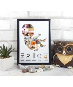 Personalized Baby Birth Milestones Wall Frames - New Born Baby Gifts for Baby Boy or Baby Girl