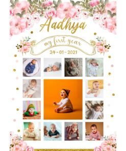 Alternative view of Personalized Baby First Year Photo Collage Wall Frames - First Year Birthday Gifts for Baby Boy or Baby Girl