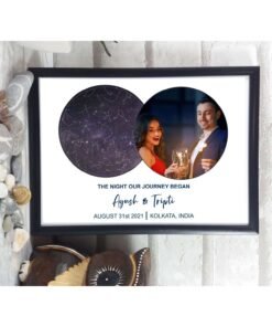 Couples Personalised Star Map Frames - Anniversary Gifts for Him & Her - Personalised Home Decor