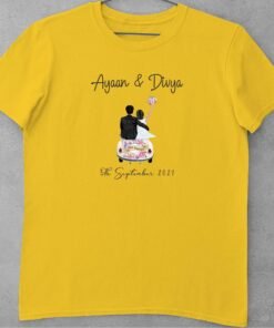 Alternative view of Personalised Couple T-Shirts for Pre-Wedding Photoshoots & Anniversary