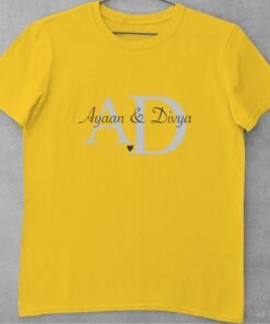 Alternative view of Personalised Couple T Shirts for Pre-Wedding Photoshoots & Anniversary