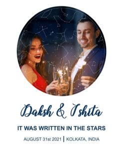 Alternative view of Couples Personalised Star Map Frames - Anniversary Gifts for Him & Her - Personalised Home Decor