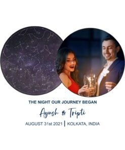 Alternative view of Couples Personalised Star Map Frames - Anniversary Gifts for Him & Her - Personalised Home Decor