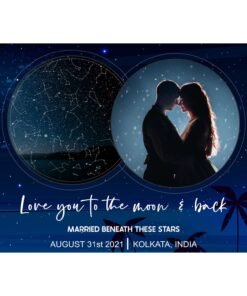 Couples Personalised Star Map Frames - Anniversary Gifts for Him & Her - Personalised Home Decor