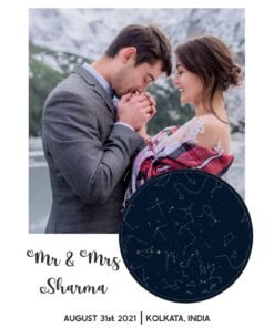 Couples Personalised Star Map Frames - Anniversary Gifts for Him & Her - Personalised Home Decor