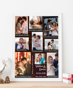 Couples, Couples Anniversary Collage Frames - Anniversary Gifts for Him & Her - Personalised Home Decor