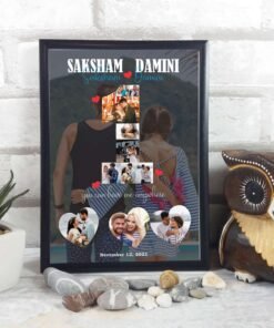Alternative view of Couples, Couples Anniversary Collage Frames - Anniversary Gifts for Him & Her - Personalised Home Decor