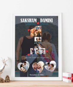 Couples, Couples Anniversary Collage Frames - Anniversary Gifts for Him & Her - Personalised Home Decor