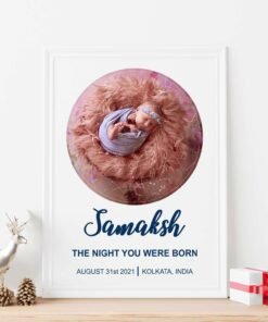 Personlaised Star Map Wall Frame Gift for Birthday for Baby & Kids and Him & Her