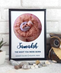 Alternative view of Personlaised Star Map Wall Frame Gift for Birthday for Baby & Kids and Him & Her