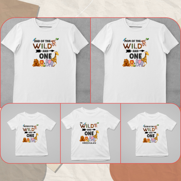 Alternative view of Kids Birthday Family T-Shirts - Wild One Theme