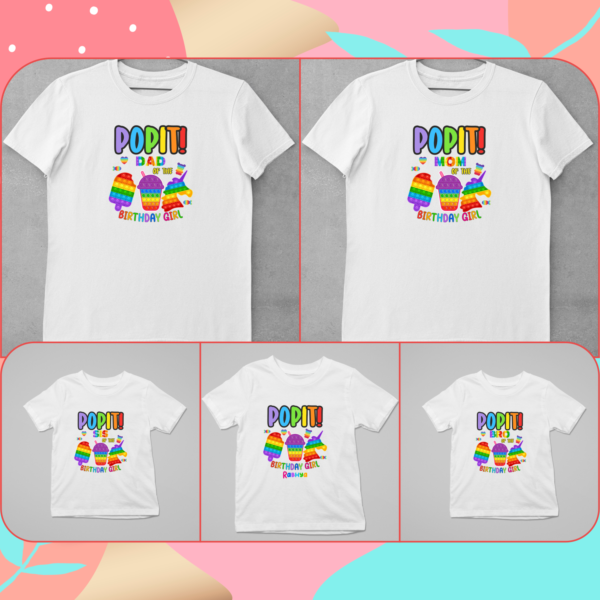 Alternative view of Kids Birthday Family T-Shirts - Pop It Theme