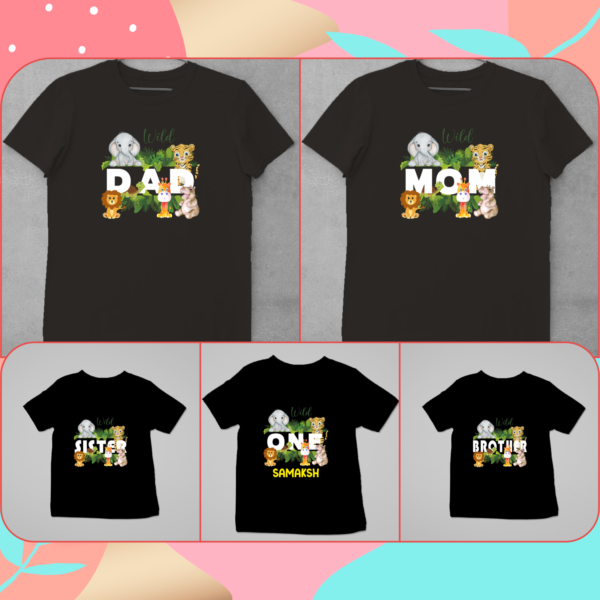 Alternative view of Kids Birthday Family T-Shirts - Wild One Theme