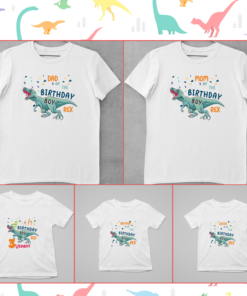 Alternative view of Kids Birthday Family T-Shirts - Dinosaur Theme