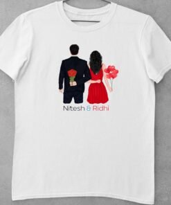 Personalised Couple T-Shirts for Pre-Wedding Photoshoots & Anniversary - Couple Avatar T-Shirts
