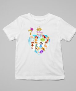 Kids Custom Birthday T-Shirts -Princess Theme T-Shirts