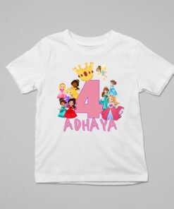 Kids Custom Birthday T-Shirts -Princess Theme T-Shirts