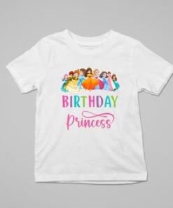 Kids Custom Birthday T-Shirts -Princess Theme T-Shirts