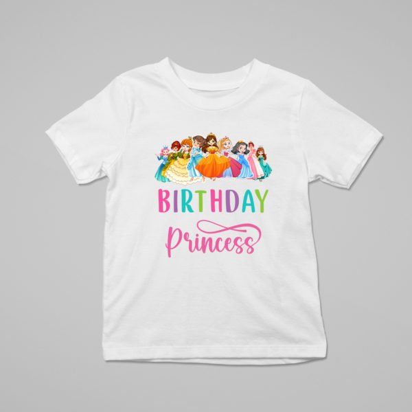 Kids Custom Birthday T-Shirts -Princess Theme T-Shirts