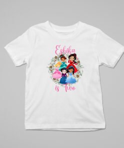 Kids Custom Birthday T-Shirts -Princess Theme T-Shirts