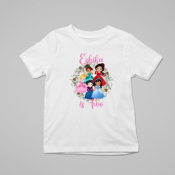 Kids Custom Birthday T-Shirts -Princess Theme T-Shirts