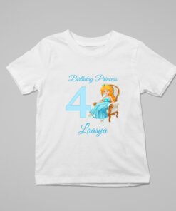 Kids Custom Birthday T-Shirts -Princess Theme T-Shirts