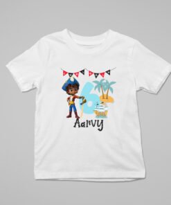 Kids Custom Birthday T-Shirts -Pirate Theme T-Shirts