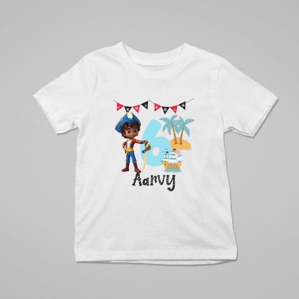 Kids Custom Birthday T-Shirts -Pirate Theme T-Shirts