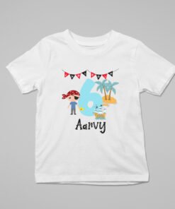 Kids Custom Birthday T-Shirts -Pirate Theme T-Shirts