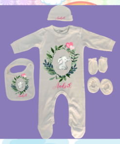 Personalized Baby Name Romper Set for Newborns