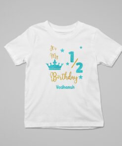 Personalized Half Birthday Baby Rompers