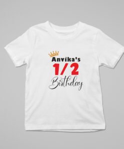 Personalized Half Birthday Baby Rompers