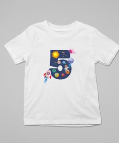 Kids Custom Birthday T-Shirts - Space Theme T-Shirts