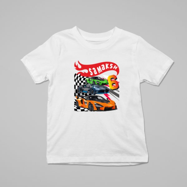 Kids Custom Birthday T-Shirts - Car Theme T-Shirts