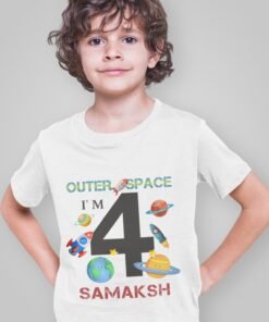 Kids Custom Birthday T-Shirts -Space Theme T-Shirts