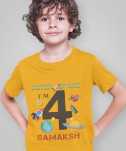 Alternative view of Kids Custom Birthday T-Shirts -Space Theme T-Shirts