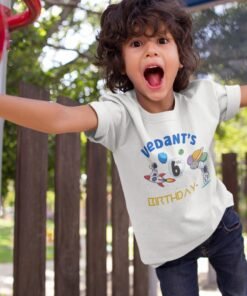Alternative view of Kids Custom Birthday T-Shirts -Space Theme T-Shirts