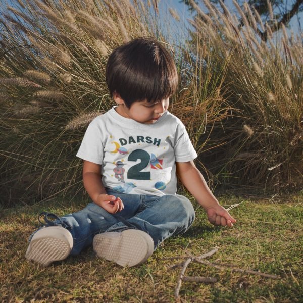 Alternative view of Kids Custom Birthday T-Shirts -Space Theme T-Shirts