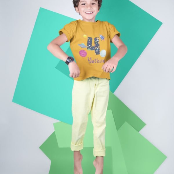 Kids Custom Birthday T-Shirts -Space Theme T-Shirts