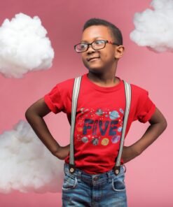 Kids Custom Birthday T-Shirts -Space Theme T-Shirts