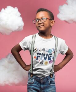 Alternative view of Kids Custom Birthday T-Shirts -Space Theme T-Shirts
