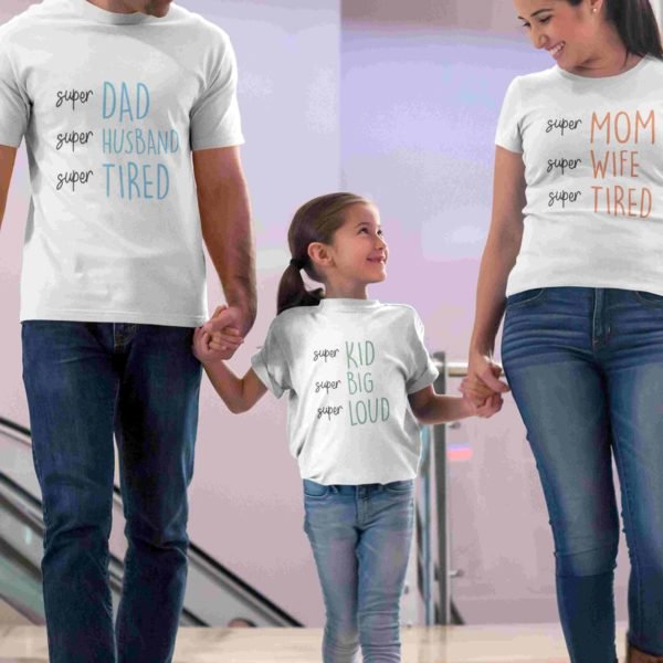 Personalised Family Group T-Shirts - Family Matching T-Shirts