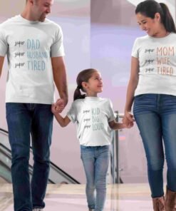 Personalised Family Group T-Shirts - Family Matching T-Shirts