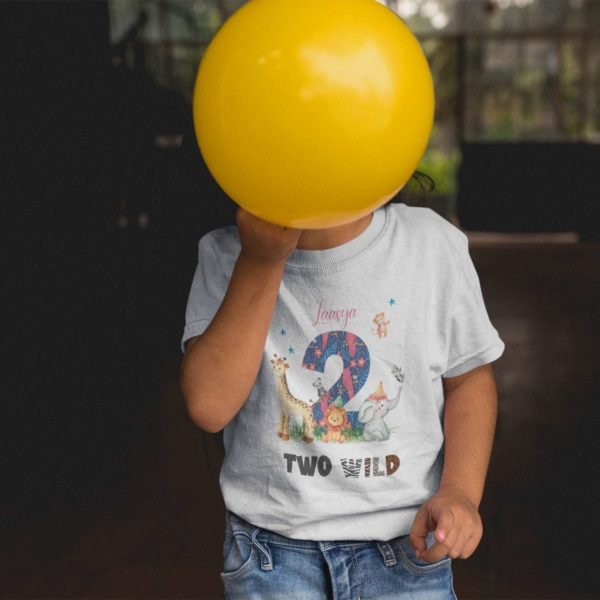 Alternative view of Kids Custom Birthday T-Shirts -Jungle Theme T-Shirts