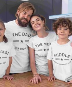Personalised Family Group T-Shirts - Family Matching T-Shirts