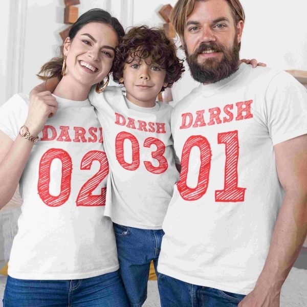 Personalised Family Group T-Shirts - Family Matching T-Shirts