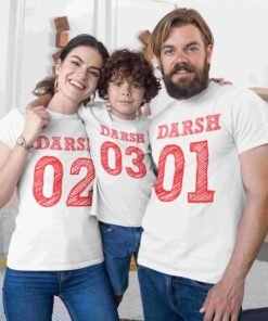 Personalised Family Group T-Shirts - Family Matching T-Shirts